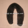 Dyed color top quality leather jacket rabbit collar